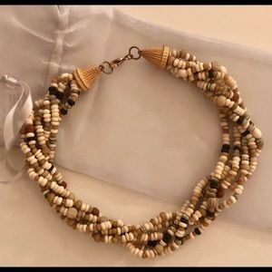 Multi-strand beaded choker